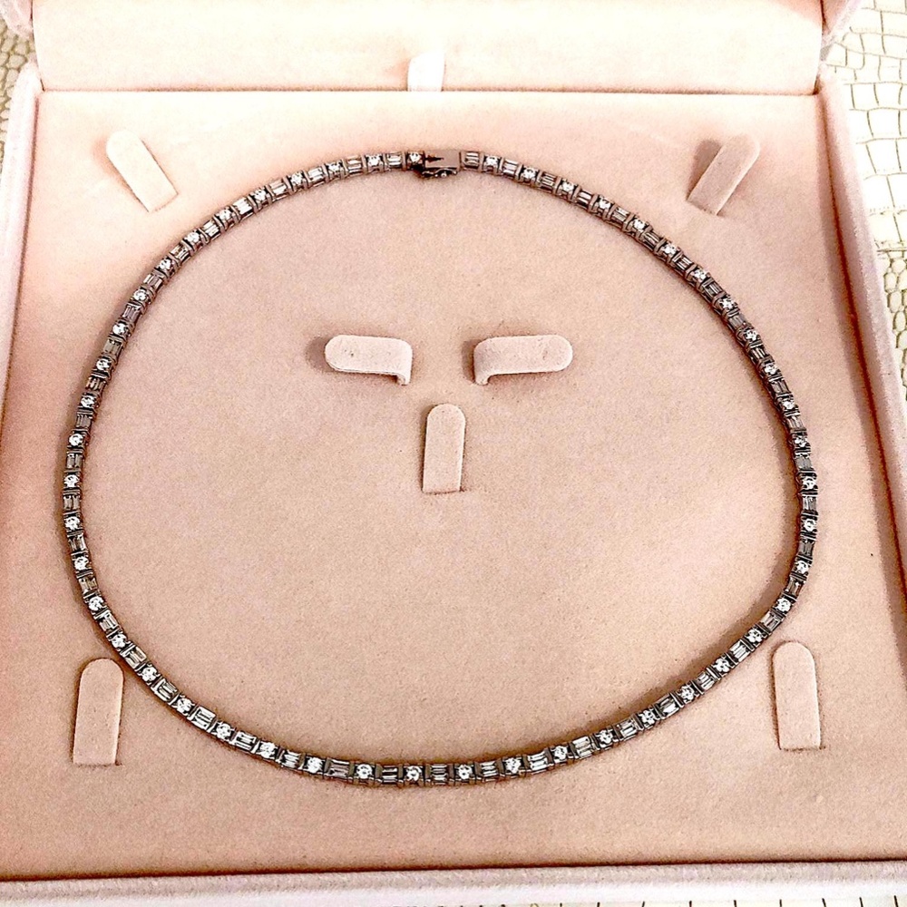 Custom Made Diamond Necklace 18" (147 Diamonds) approx. 10 Carats/36gr. S1/S2